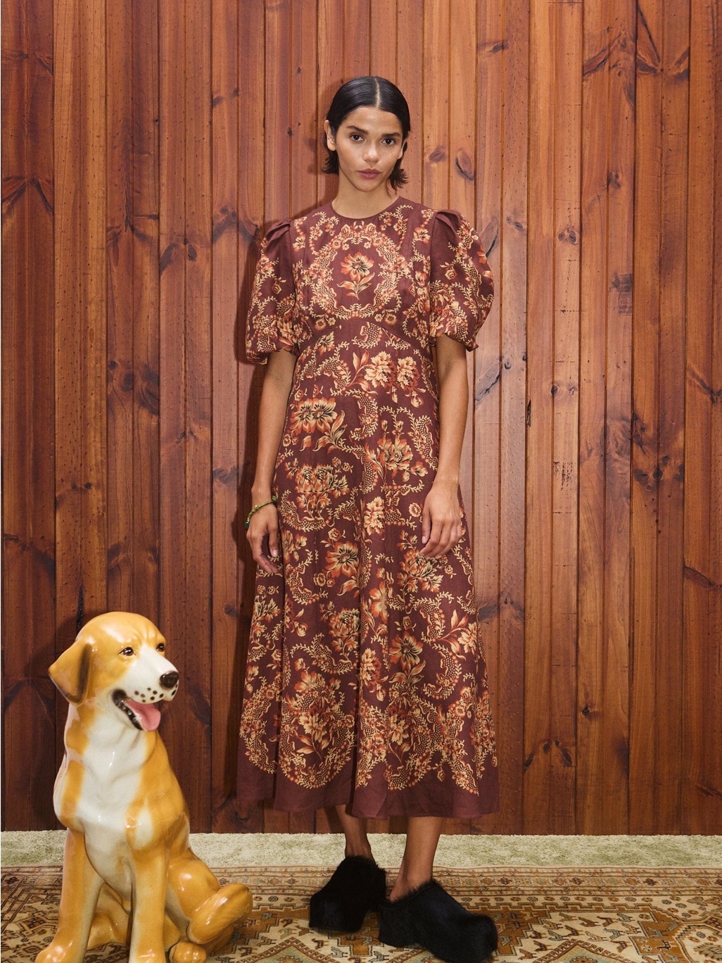 Alemais Seraphina Brown Printed Mini Dress 6